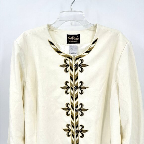 NEW BOB MACKIE jacket blazer embroidered wearable art artsy colorful plus 2X - Picture 2 of 7
